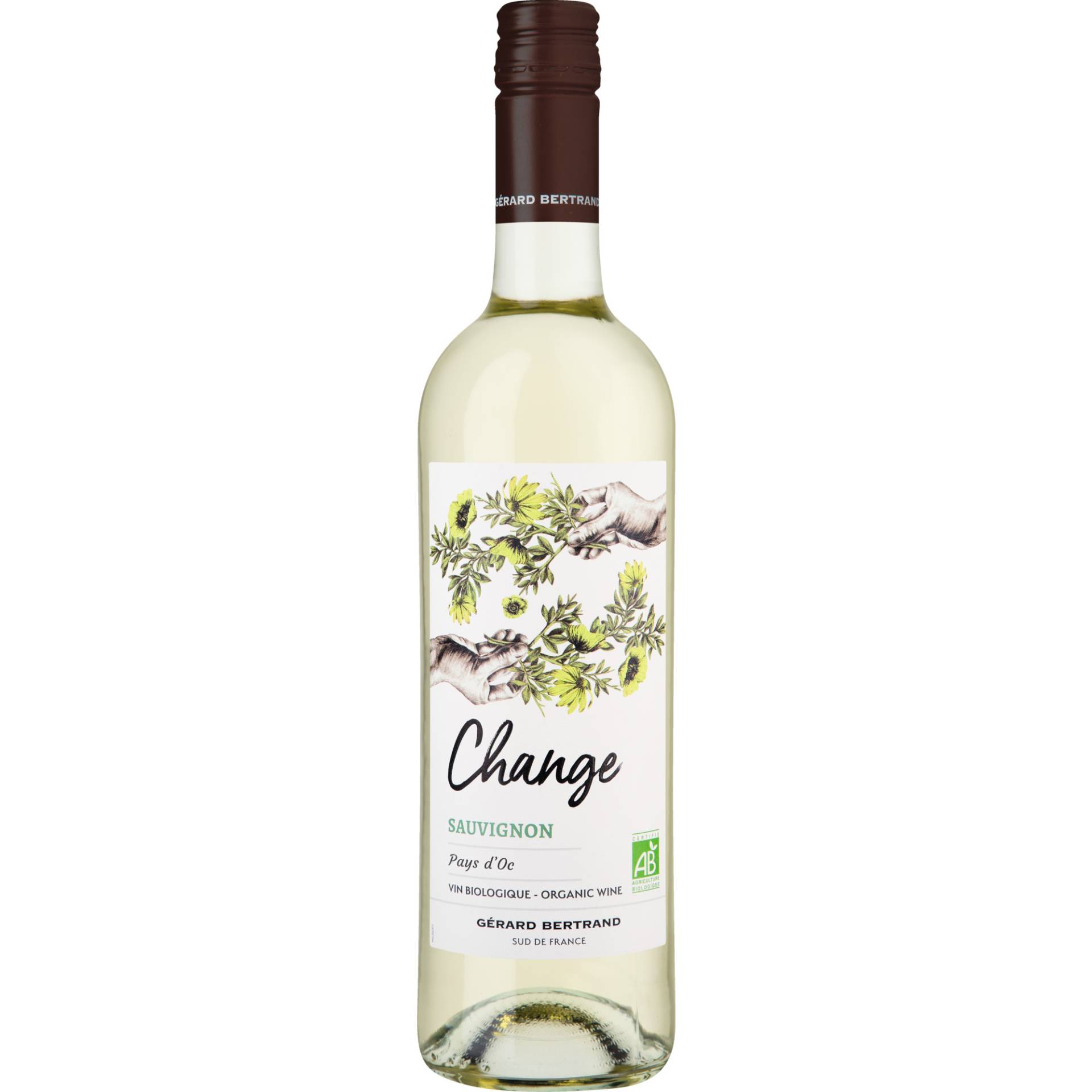 Change Sauvignon Blanc, Pays d'Oc IGP, Languedoc-Roussillon, 2023, Weißwein von Gérard Bertrand, 11100 Narbonne, Frankreich