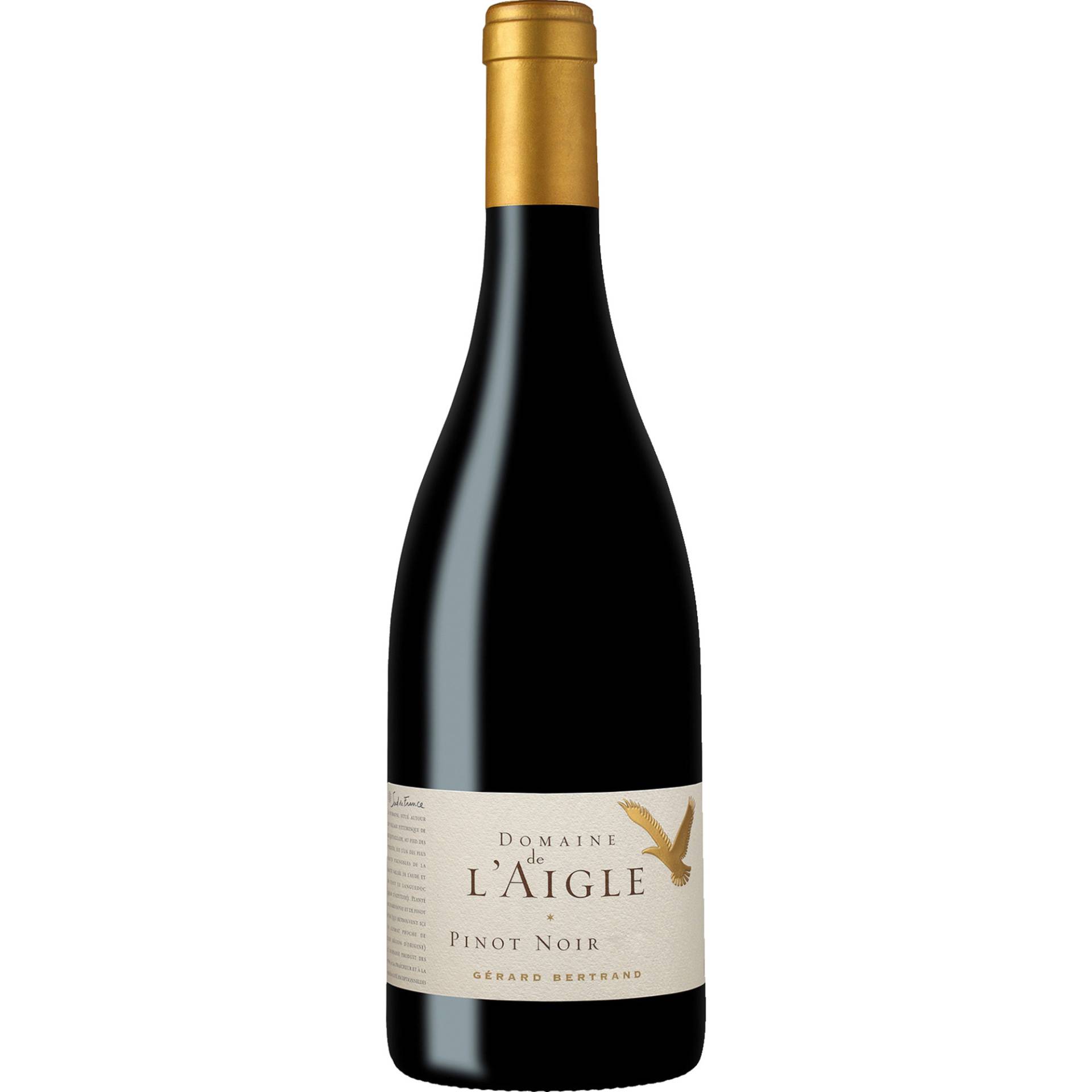 Domaine de l'Aigle Pinot Noir, Haute Vallée de l'Aude IGP, Languedoc-Roussillon, 2022, Rotwein von Gérard Bertrand, 11100 Narbonne, Frankreich