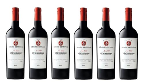 6x 0,75l - 2023er - Gérard Bertrand - Heritage - An 1130 - Rouge - Merlot - Cité de Carcassonne I.G.P. - Languedoc - Frankreich - Rotwein trocken von Gérard Bertrand