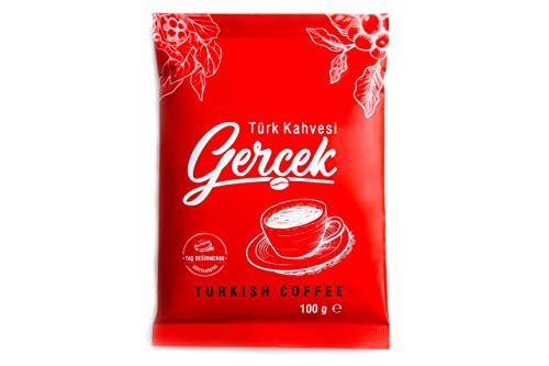 GERCEK Türkischer Kaffee mild, steingemahlen, für den perfekten Mokka Genuss, 100g Päckchen im 12er Displaypack von Gerçektürk