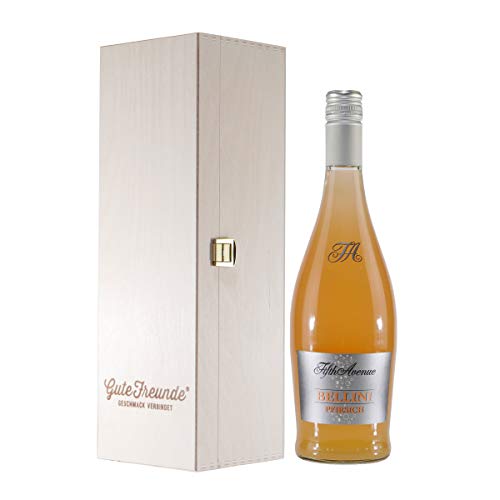 Fifth Avenue Bellini Pfirsich mit Geschenk-Holzkiste von Gerstacker