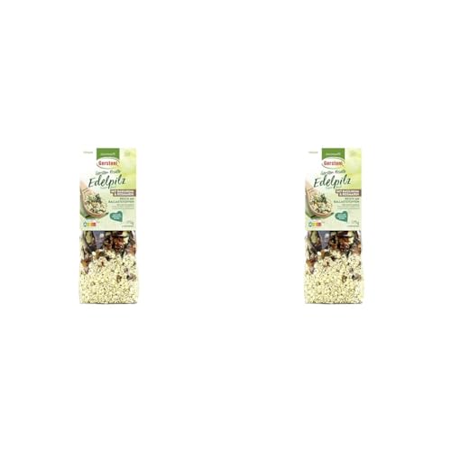 Gerstoni Edelpilz-Risotto mit Basilikum & Rosmarin, zarte Gourmet Gerste mit Bio-Edelpilzen und mediterranen Gewürzen (Packung mit 2) von Gerstoni