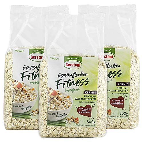 Gerstoni Fitness Gerstenflocken kernig 3x500g, von Gerstoni