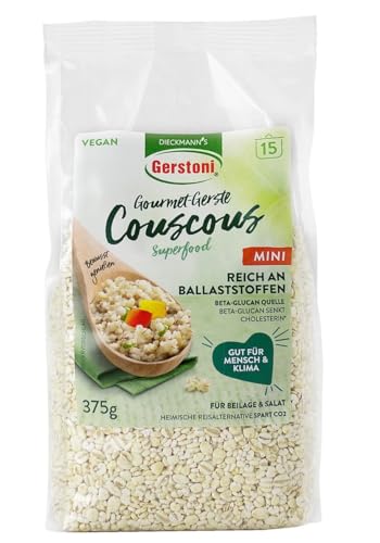 Gerstoni Gersten Couscous 2 x 375g, ohne Weizen, POWERFOOD aus regionalem Anbau von Gerstoni