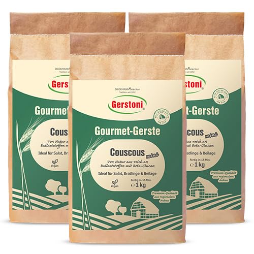 Gerstoni Gersten Couscous 3 x 1kg, ohne Weizen, POWERFOOD aus regionalem Anbau Marke: Gerstoni von Gerstoni