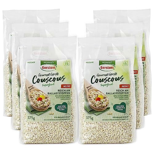 Gerstoni Gersten Couscous 6x375g, ohne Weizen, POWERFOOD aus regionalem Anbau von Gerstoni