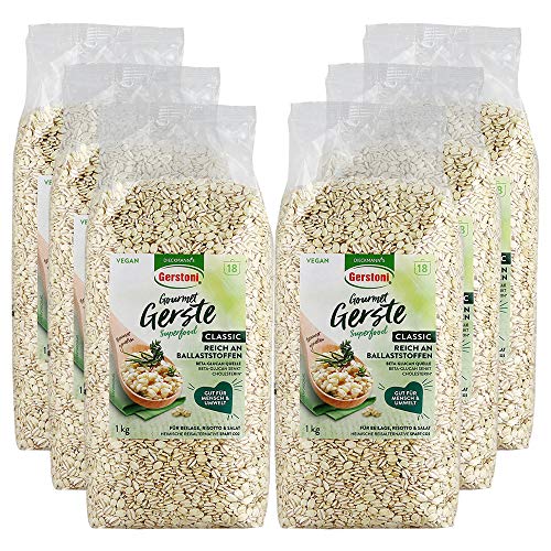 Gerstoni Gourmet Gerste Classic (6 x 1kg), mild-nussig, wie Reis, POWERFOOD aus regionalem Anbau, BETA-GLUCAN-Quelle von Gerstoni