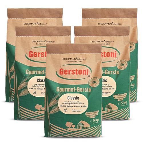 Gerstoni Gourmet Gerste Classic 5 x 5kg, mild-nussig, wie Reis, POWERFOOD aus regionalem Anbau mit Beta-Glucan von Gerstoni