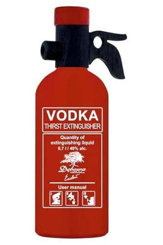 Geschenkset Wodka Feuerlöscher - Polnischer Premium Wodka Debowa in Feuerlöscher-Optik 0.7 l von Geschenkset