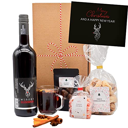 Glühwein Geschenkset „Nürnberg“ | Geschenkkorb mit Winzer Wein, Schokolade & Süßigkeiten | Geschenk Set zu Weihnachten von Geschenkbox - 24