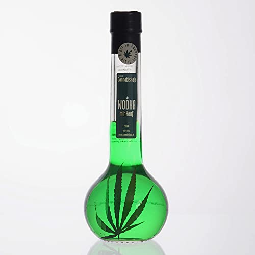 Cannabiskaja Wodka mit Hanfblatt Style 37,5% vol. 0,2 Liter von Geschenkbox