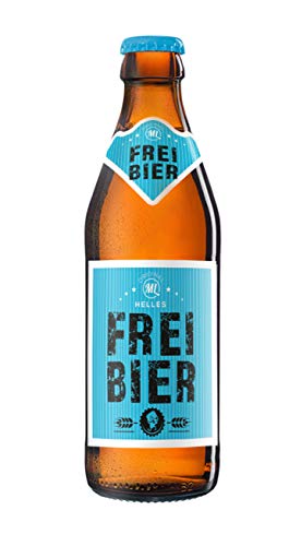 Sixpack 6 x Freibier Bier in der Männerhandtasche Original ML Helles in 0,33 Liter Flaschen (insgesamt 6) Alc.5,2% vol. von Geschenkbox