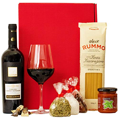 Italienisches Geschenkset „Rom“ | Wein & Pasta Präsentkorb mit Spezialitäten aus Italien | Geschenkkorb für Frauen & Männer zu Geburtstag, Dankeschön, Ostern von Geschenkbox - 24