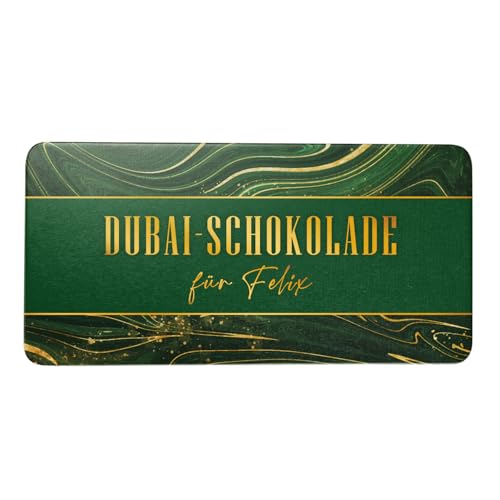 Personalisierte Verpackung für Dubai Schokolade | Geschenkverpackung Bedruckt mit Namen | Geschenkbox Geschenkset Geschenk Box Geschenktüte Dubai Pralinen | TikTok Schokolade von Geschenke 24