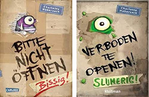 2 Bände der Bitte nicht öffnen Reihe von Charlotte Habersack " 1. Bissig & 2. Schleimig " von Geschenkidee