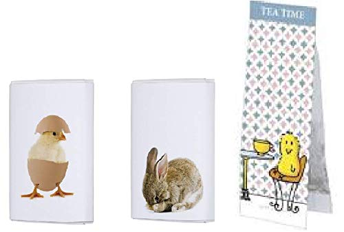 Geschenkidee Oster-Set Tea TIME Kräutertee Kommst du in einem hochwertigen japanischen Teebeutel & Vollmilchschokolade Häschen & Vollmilchschokolade Kleines Küken im Ei von Geschenkidee