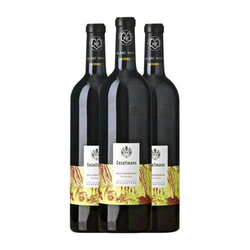 Gesellmann Holzfass Blaufränkisch Collines Rhodaniennes 75 cl Rotwein (Karton mit 3 Flaschen von 75 cl) von Gesellmann