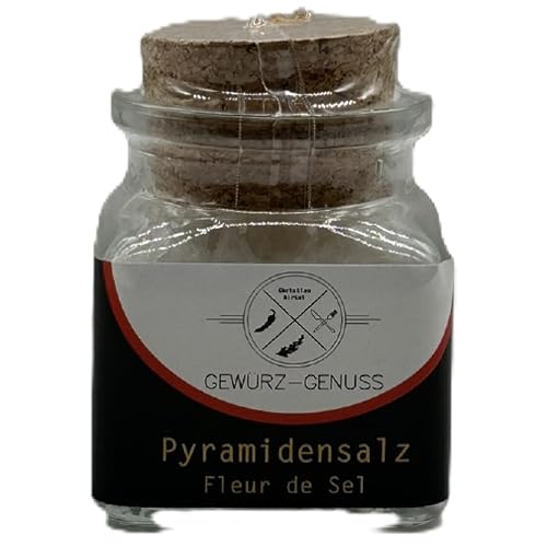 Gewürz-Genuss Pyramidensalz 'Fleur de Sel' - 50g Hand-geerntetes Pyramidensalz für Fisch, Fleisch, Salate & Soßen - Gourmet Salz in Premium Qualität von Gewürz-Genuss