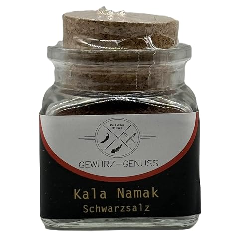 Kala Namak Schwarzsalz, 100g - by Gewürz-Genuss | Veganes Eiersalz für süße und herzhafte Gerichte von Gewürz-Genuss