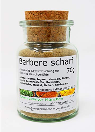Berbere scharf 70g im Glas Gewürzkontor München von Gewürzkontor München Tu´ Dir gut!