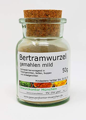 Bertramwurzel gemahlen mild 50g im Glas Gewürzkontor München von Gewürzkontor München Tu´ Dir gut!