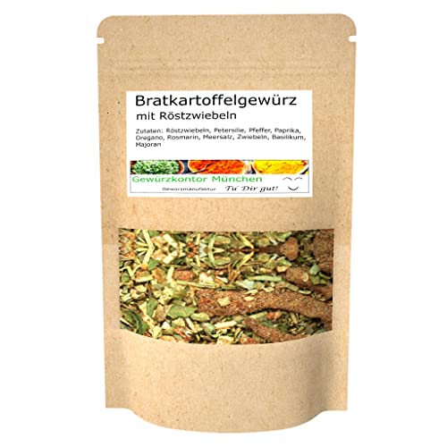 Bratkartoffelgewürz mit Röstzwiebeln, grob, für würzige Bratkartoffeln (100g) von Gewürzkontor München Tu´ Dir gut!