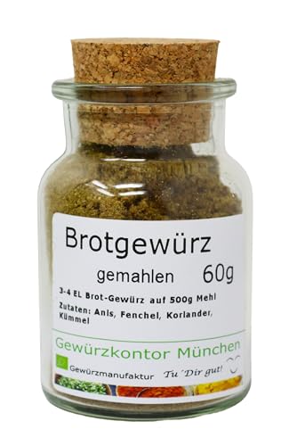 Brotgewürz gemahlen 60g im Glas Gewürzkontor München von Gewürzkontor München Tu´ Dir gut!