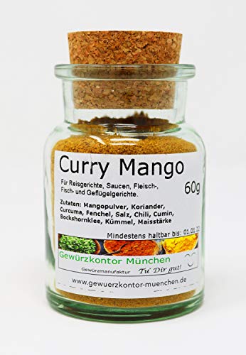Curry Mango 60g im Glas Gewürzkontor München von Gewürzkontor München Tu´ Dir gut!