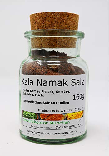 Kala Namak Salz fein 160g im Glas Gewürzkontor München von Gewürzkontor München Tu´ Dir gut!