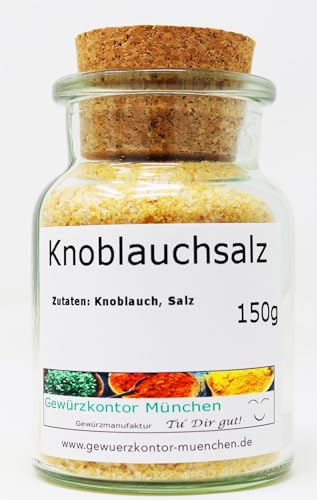 Knoblauchsalz Gewürzmischung 150g im Glas Gewürzkontor München von Gewürzkontor München Tu´ Dir gut!