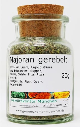 Majoran gerebelt 20g im Glas Gewürzkontor München von Gewürzkontor München Tu´ Dir gut!