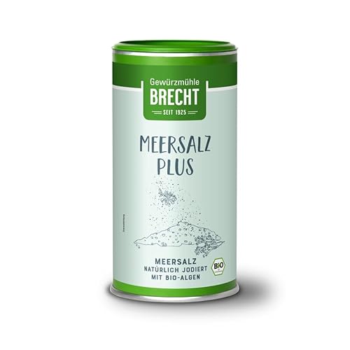 Gewürzmühle BRECHT: Meersalz - Plus jodiert mit Bio-Algen Dose 550g von BRECHT