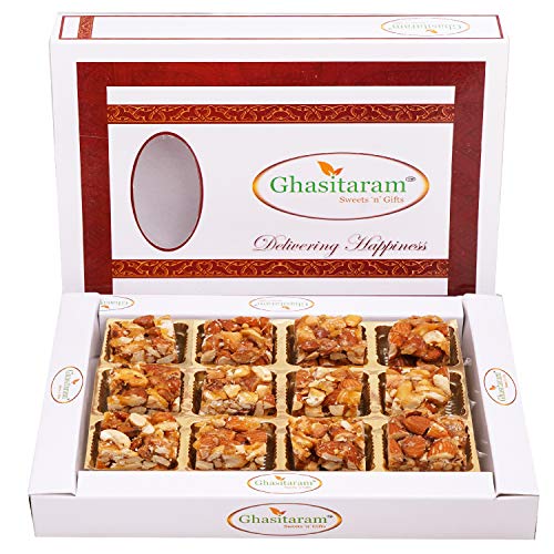 Ghasitaram Gift Holi Sweets, Holi Gifts, Holi Hamper Gud (Jageery) Dryfruit Bites 12 pcs No Added Sugar |Gift for Diwali,Holi,Rakhi,Valentine,Christmas,Birthday,Anniversary,Her,Him| von Ghasitaram Gifts