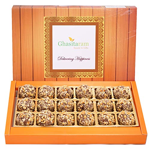 Ghasitaram Gift Holi Sweets, Holi Gifts, Holi Hamper Hazelnut Cashew Balls 18 pcs |Gift for Diwali,Holi,Rakhi,Valentine,Christmas,Birthday,Anniversary,Her,Him| von Ghasitaram Gifts