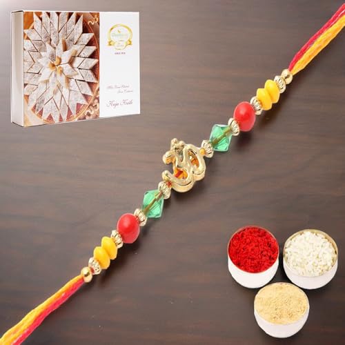 Ghasitaram Gifts 6013 Rakhi Thread for Brother with 200 g of Kaju Katli von Ghasitaram Gifts