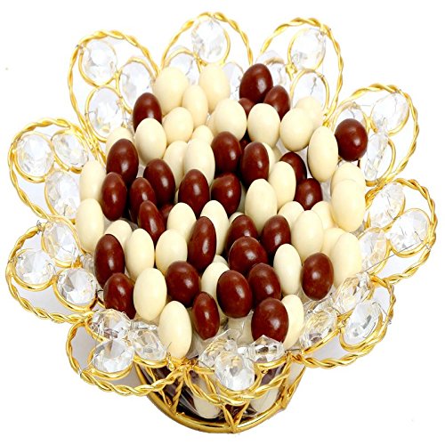 Ghasitaram Gifts Chocolate - Gold Crystal Nutties Bowl von Ghasitaram Gifts