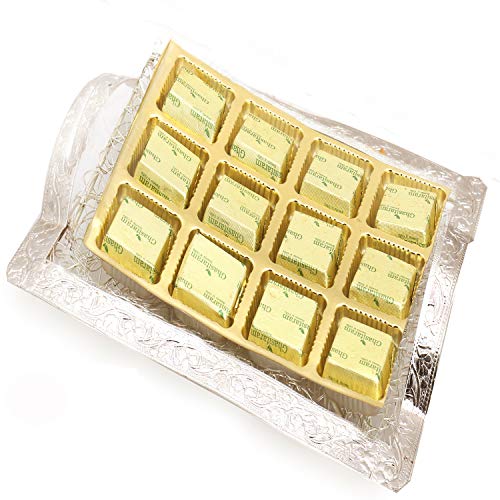 Ghasitaram Gifts Chocolate - Silver Mesh Chocolate Tray von Ghasitaram Gifts