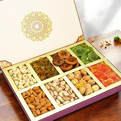 Ghasitaram Gifts Diwali Dryfruits Fusion 8 Part Assorted Dryfruit Box von Ghasitaram Gifts