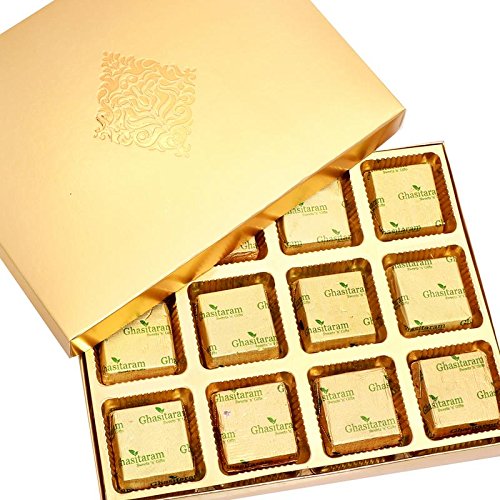 Ghasitaram Gifts Diwali Gifts Diwali Chocolates - Golden 12 pcs Roasted Almond Chocolate Box von Ghasitaram Gifts