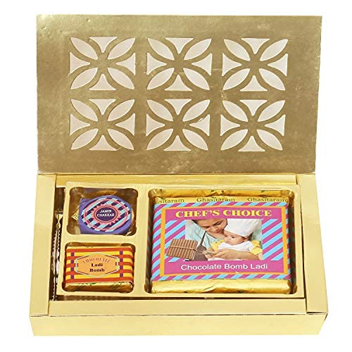 Ghasitaram Gifts Diwali Gifts Diwali Chocolates - Golden Chocolate Cracker Box Big von Ghasitaram Gifts