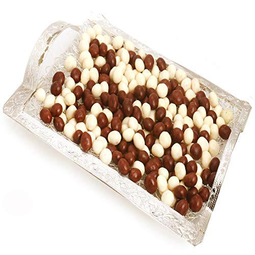 Ghasitaram Gifts Diwali Gifts Diwali Chocolates - Silver Mesh Nutties Tray von Ghasitaram Gifts