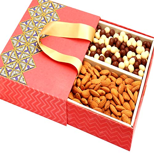 Ghasitaram Gifts Diwali Gifts Diwali Dryfruit - 2 Part Almonds and Nutties Bag Box von Ghasitaram Gifts