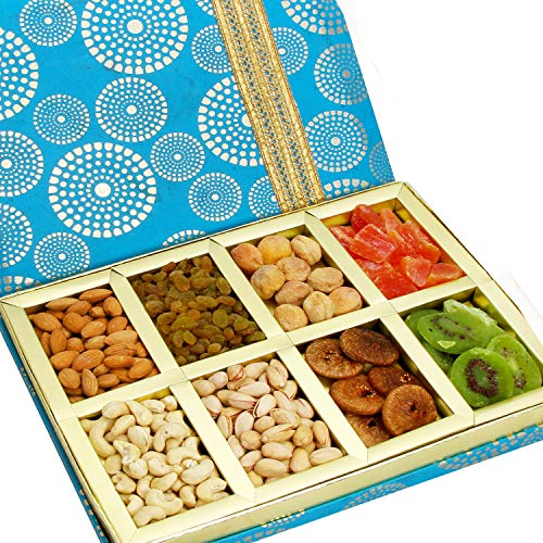 Ghasitaram Gifts Diwali Gifts Diwali Dryfruit - Satin 8 Part Assorted Dryfruit Box von Ghasitaram Gifts