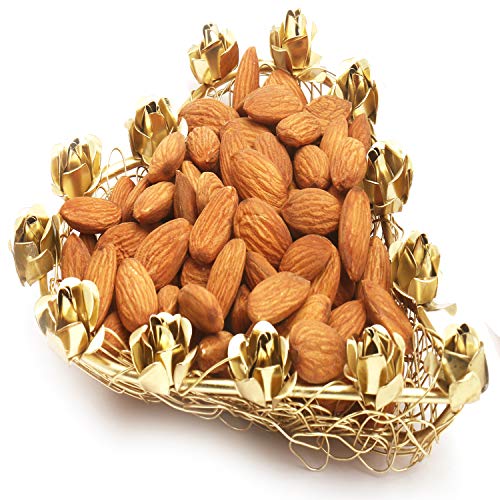 Ghasitaram Gifts Diwali Gifts - Mesh Heart Almonds Tray von Ghasitaram Gifts