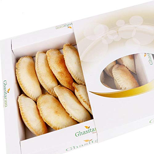 Ghasitaram Gifts Holi Sweets, Holi Gifts, Holi Hamper Air Fried/No Oil Diet Gujiyas 300 GMS von Ghasitaram Gifts