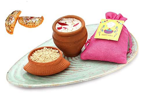 Ghasitaram Gifts Holi Sweets, Holi Gifts, Holi Hamper Herbal Thandai Powder 500 GMS with Holi Gujiya Sweets von Ghasitaram Gifts