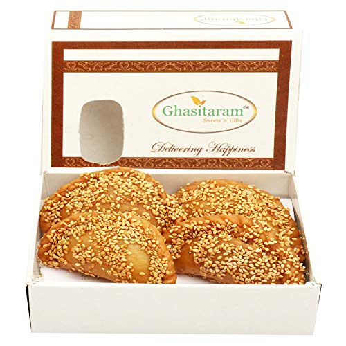 Ghasitaram Gifts Holi Sweets, Holi Gifts, Holi Hamper Roasted Til/Sesame Gujiya 200 GMS von Ghasitaram Gifts