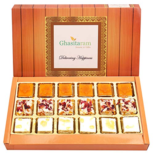 Ghasitaram Gifts Indian Sweets - Diwali Gifts Diwali Sweet - Choco Honey and Mango Delight Sweets 18 pcs von Ghasitaram Gifts