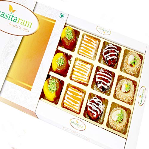 Ghasitaram Gifts Indian Sweets - Diwali Gifts Diwali Sweets - Assorted Exotic Mix Sweets 12 pcs von Ghasitaram Gifts