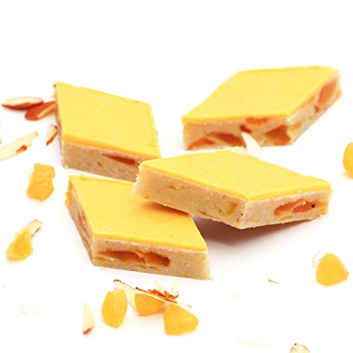 Ghasitaram Gifts Indian Sweets - Mango Fruit Kaju Katli, 400g von Ghasitaram Gifts